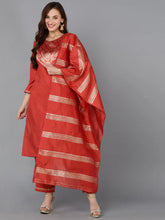 Women Poly Silk Yoke Design Kurta-PKSKD1377A